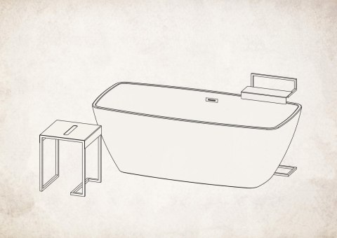 Taboret - stolik łazienkowy Taboret - stolik łazienkowy