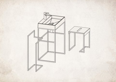 Taboret - stolik łazienkowy Taboret - stolik łazienkowy