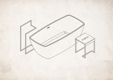 Taboret - stolik łazienkowy Taboret - stolik łazienkowy