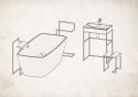 Taboret - stolik łazienkowy