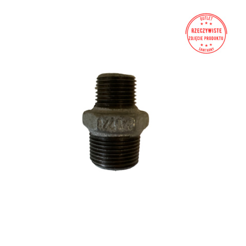 Nypel redukcyjny żeliwo ocynkowana 3/4" x 1/2" GZ Nypel redukcyjny żeliwo ocynkowana 3/4" x 1/2" GZ
