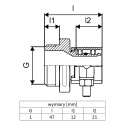 Złączka 25x3,5-G1 PN10 Uponor Wipex
