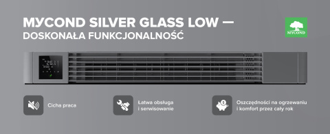 Klimakonwektor MYCOND SILVER GLASS WALL MC-SGW-800T2 Klimakonwektor MYCOND SILVER GLASS WALL MC-SGW-800T2