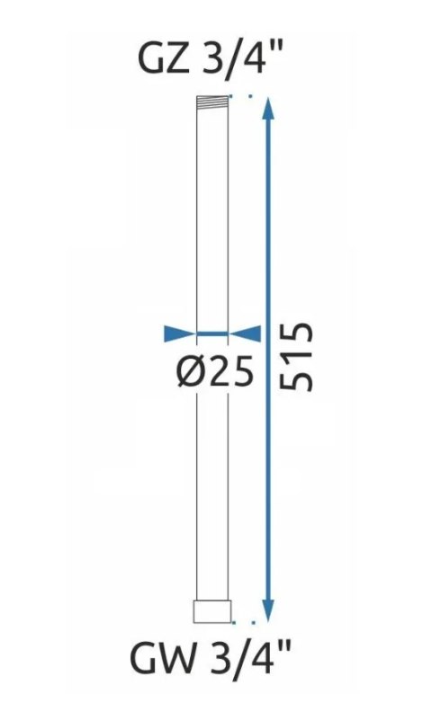 PRZEDŁUŻKA 50cm DO ZESTAWU CZARNY PRZEDŁUŻKA 50cm DO ZESTAWU CZARNY
