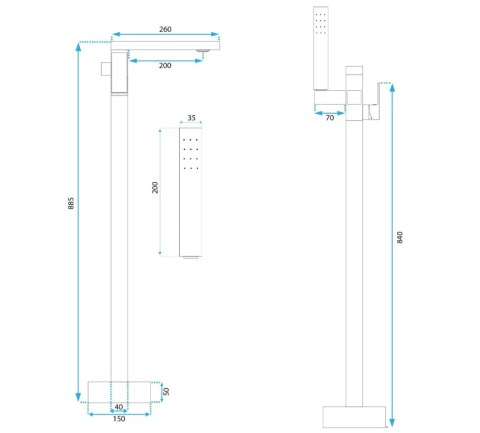 BATERIA WANNOWA PODŁOGOWA ST005 TERY ZŁOTA SZCZOTK BATERIA WANNOWA PODŁOGOWA ST005 TERY ZŁOTA SZCZOTK