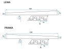 LISTWA SPADKOWA ZŁOTA 120 cm PRAWA