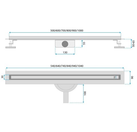 ODPŁYW NEOX SLIM PRO ZŁOTY 600 ODPŁYW NEOX SLIM PRO ZŁOTY 600