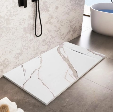 BRODZIK BAZALT CARRARA WHITE 80x100 BRODZIK BAZALT CARRARA WHITE 80x100