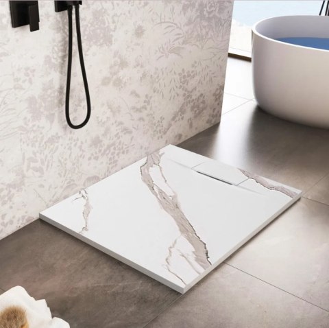 BRODZIK BAZALT CARRARA WHITE 80x100 BRODZIK BAZALT CARRARA WHITE 80x100