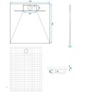 BRODZIK BAZALT CARRARA WHITE 80x100