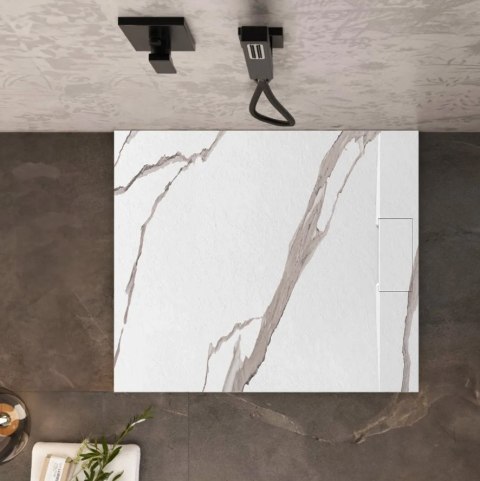 BRODZIK BAZALT CARRARA WHITE 80x100 BRODZIK BAZALT CARRARA WHITE 80x100