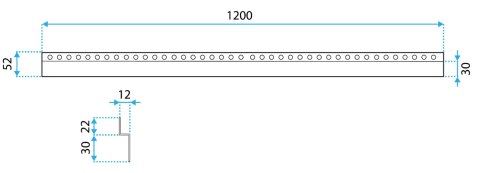 LISTWA CZOŁOWA ZŁOTA 120 cm LISTWA CZOŁOWA ZŁOTA 120 cm