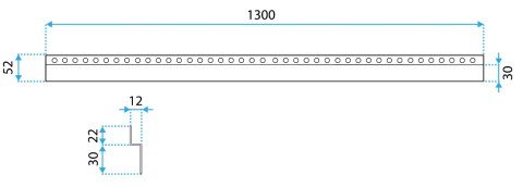 LISTWA CZOŁOWA ZŁOTA 120 cm LISTWA CZOŁOWA ZŁOTA 120 cm