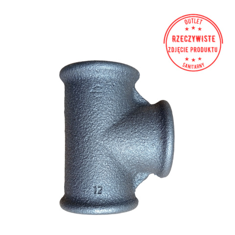 Trójnik równoprzelotowy żeliwny 3/4'' (czarny) FIG. 130 ATUSA Trójnik równoprzelotowy żeliwny 3/4'' (czarny) FIG. 130 ATUSA