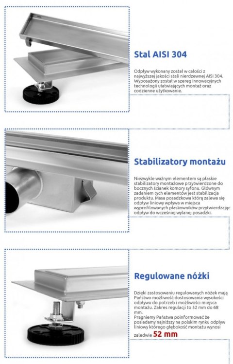 ODPŁYW NEO & PURE N SZCZOTKOWANY 800 ODPŁYW NEO & PURE N SZCZOTKOWANY 800