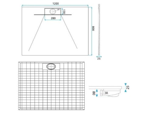 BRODZIK BAZALT LONG WHITE 90x120 BRODZIK BAZALT LONG WHITE 90x120