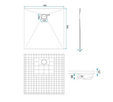 BRODZIK MAGNUM WHITE 80x120 BRODZIK MAGNUM WHITE 80x120
