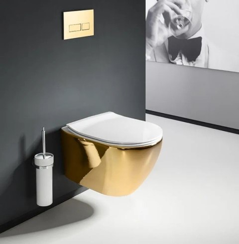 WC - CARLO MINI RIMLESS GOLD WHITE WC - CARLO MINI RIMLESS GOLD WHITE