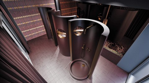 Zestaw prysznicowy podtynkowy z główką prysznicową - z baterią poziomą