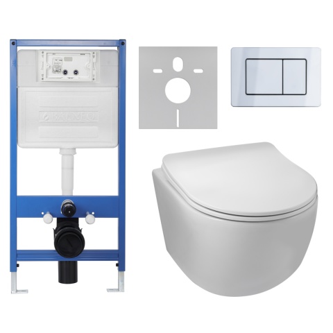 Zestaw podtynkowy WC stelaż Fix Frame Slim z białą miską WC Luna i przyciskiem spłukującym Axo złoty Zestaw podtynkowy WC stelaż Fix Frame Slim z białą miską WC Luna i przyciskiem spłukującym Axo złoty