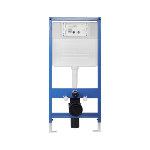 Zestaw podtynkowy WC stelaż Fix Frame Slim z białą miską WC Luga i przyciskiem spłukującym Ixo Czarny Zestaw podtynkowy WC stelaż Fix Frame Slim z białą miską WC Luga i przyciskiem spłukującym Ixo Czarny