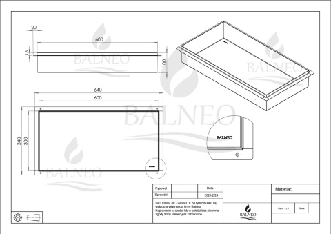 WALL-BOX NO RIM - Półka wnękowa bezramkowa INOX 60x30x10 cm WALL-BOX NO RIM - Półka wnękowa bezramkowa INOX 60x30x10 cm