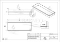 WALL-BOX No Rim Black - Półka wnękowa bezramkowa czarna 90x30x10 cm
