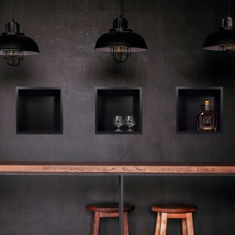 WALL-BOX ONE Black - Półka pojedyncza czarna 30x30x7 cm WALL-BOX ONE Black - Półka pojedyncza czarna 30x30x7 cm
