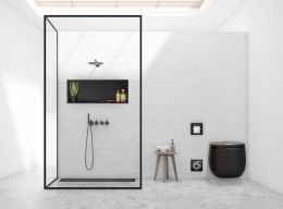 WALL-BOX ONE Black - Półka pojedyncza czarna 90x30x10 cm