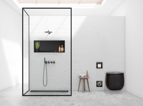 WALL-BOX ONE Black - Półka pojedyncza czarna 90x30x10 cm WALL-BOX ONE Black - Półka pojedyncza czarna 90x30x10 cm
