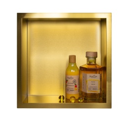 WALL-BOX ONE Gold / Brass - Półka pojedyncza złota 30x30x10 cm