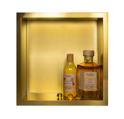 WALL-BOX ONE Gold / Brass - Półka pojedyncza złota 30x30x10 cm WALL-BOX ONE Gold / Brass - Półka pojedyncza złota 30x30x10 cm