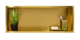 WALL-BOX ONE Gold / Brass - Półka pojedyncza złota 90x30x10 cm
