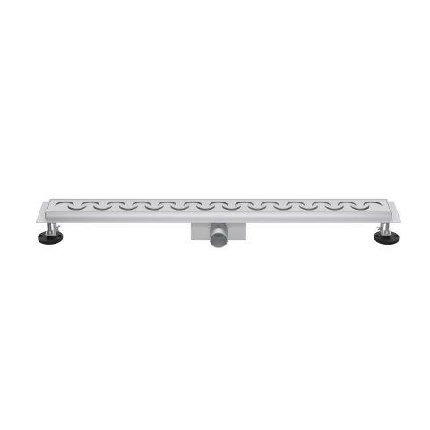 Decor Inox Odpływ liniowy z panelem dekoracyjnym Moon, 90 cm Decor Inox Odpływ liniowy z panelem dekoracyjnym Moon, 90 cm