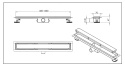 Duplex Standard 2w1 Odpływ liniowy 70 cm dwustronny chrom