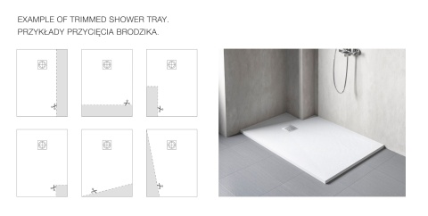 Stone Tray - Brodzik kompozytowy "F" Ciemnoszary 80x120x2,5 Stone Tray - Brodzik kompozytowy "F" Ciemnoszary 80x120x2,5