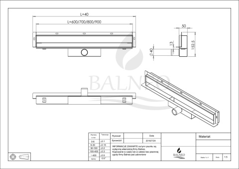 W-Drain 2w1 Odpływ liniowy ścienny 60 cm dwustronny chrom W-Drain 2w1 Odpływ liniowy ścienny 60 cm dwustronny chrom