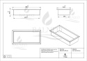 BALNEO PÓŁKA WNĘKOWA ŁAZIENKOWA 45x20x10 cm MIEDZIANA WALL-BOX ONE
