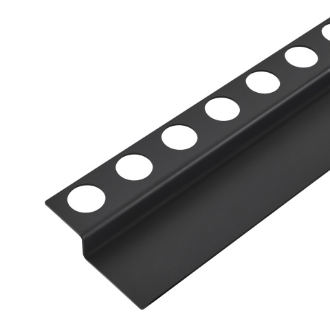 Listwa spadkowa podłogowa czołowa 130 cm czarna Listwa spadkowa podłogowa czołowa 130 cm czarna