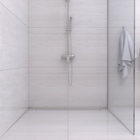 Listwa spadkowa podłogowa czołowa 130 cm inox Listwa spadkowa podłogowa czołowa 130 cm inox