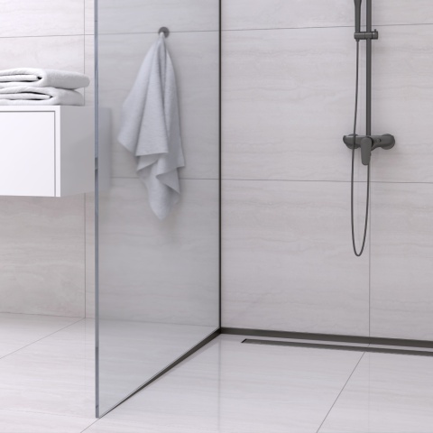 Listwa spadkowa podłogowa lewa 120 cm czarna Listwa spadkowa podłogowa lewa 120 cm czarna