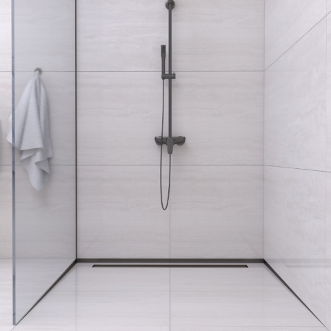 Listwa spadkowa podłogowa lewa 120 cm czarna Listwa spadkowa podłogowa lewa 120 cm czarna