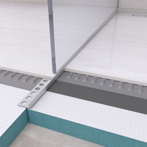 Listwa spadkowa podłogowa lewa 120 cm inox Listwa spadkowa podłogowa lewa 120 cm inox