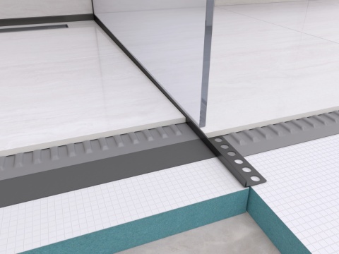 Listwa spadkowa podłogowa prawa 120 cm czarna Listwa spadkowa podłogowa prawa 120 cm czarna