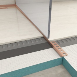 Listwa spadkowa podłogowa prawa 120 cm miedziana