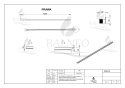 Listwa spadkowa podłogowa prawa 120 cm złota
