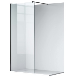 Ścianka prysznicowa Beira 100 x 200 cm transparentna 8 mm czarna