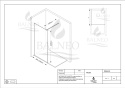 Ścianka prysznicowa Beira 50 x 200 cm transparentna 8 mm czarna