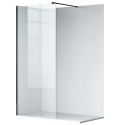 Ścianka prysznicowa Beira 60 x 200 cm transparentna 8 mm czarna
