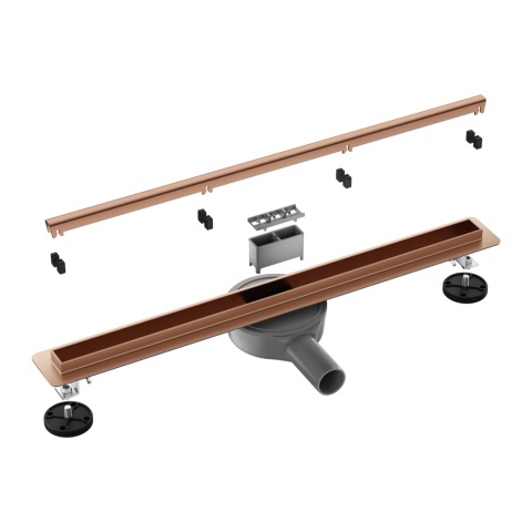 Slim&Low ProLine Copper Odpływ liniowy 70 cm miedziany Slim&Low ProLine Copper Odpływ liniowy 70 cm miedziany